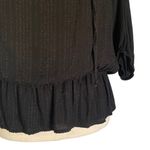 Guess  Black Cold Shoulder Peplum Blouse Size Small Business Casual Shabby Chic Photo 9