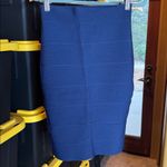 Romeo + Juliet Couture  Bandage Navy Blue Ribbed Pencil Skirt Size Small Photo 4