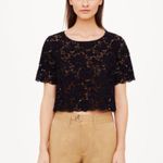 Club Monaco Black Lace Cropped Top - Size Small Photo 0