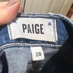 Paige  Maternity Jeans Size 28 Blue Straight Leg Stretchy Panel Photo 3