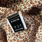 SheIn Tan/Brown Leopard Print Surplice V-Neck Belted Maxi Dress Size S EUC Photo 4