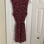 Leota ‎ Sleeveless V Neck Romper Tie Waist Navy Floral 2L (2X) Photo 6