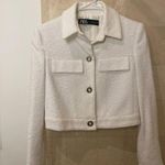 ZARA Cropped white blazer Photo 0