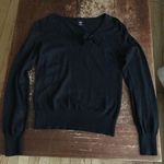 Gap Vintage Sweater w/ Bow Tie Accent Collar Black - Sz S Photo 2