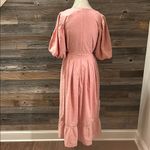 Lost + Wander NWT  Blush Pink Bird Song Midi Dress, Size Medium Photo 7