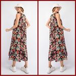 easel "Tropical Vibes" Lightweight & Oversized V-Neck Sleeveless Romper Jumpsuit Photo 3