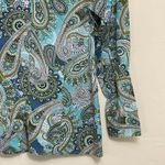 Tommy Bahama Top Women's 10 Multi Color Paisley Button Up Long Sleeve Blouse Photo 3