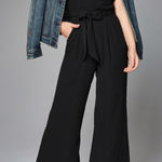 Abercrombie & Fitch Surplice Tie Waist Sleeveless Wide Leg Jumpsuit Photo 0