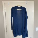Gap Navy Longline Cardigan | Open Weave Lightweight Sweater Photo 1