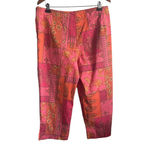 Susan Bristol Pants Women Plus 16 Pink Orange Straight Leg Side Zipper Retro Photo 0