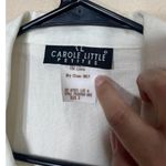 Vintage NWT Carole Little Petites White Linen Blend Belted Jacket Size 2‎ Photo 5