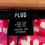 Pretty Little Thing  Pink Leopard Ruched Plunge Bodycon Plus Dress NWT Photo 8