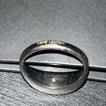 Saint Laurent Volum Ring Brass Metal Argent Oxyde size US 6 Photo 4
