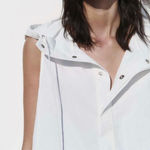 ZARA NWT!  White Nylon Balloon Hooded Dress Photo 2