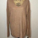 Magnolia Boutique Womens Blush Pink Long Sleeve V Neck Knit Sweater sz M Size M Photo 0