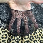 Zara Basic Top Women S Chetah Leopard Lace Illusion Mobwife CB92S Y2K Bratz Fall Black Photo 6