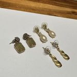 J.Crew Lot Of 3 Gold Tone Dangle Earrings Pierced - 1 / 1 Richelieu Photo 3