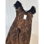 NWT Rumored Victorian Midi Dress Black Chantilly Wedding Holiday Lacy Size S Photo 4