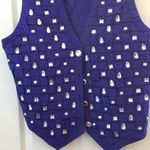 FINAL MARKDOWN basket weave jeweled vest large Photo 1