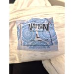Nation Ltd . Sz. L White Tissue Tee. High/Low Shirt tail.  1/2 Sleeve. Photo 2