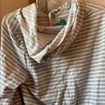 Dip Gray and White Striped Hoodie lounge top large Photo 3