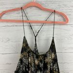 Free People  Tiered Ruffle Dark Floral Tank Top Size M Photo 4