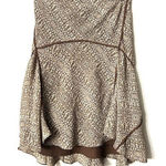 Worthington  Womens 8 Lined Skirt Beige Brown Snake Skin Print Flowy Feminine Photo 0