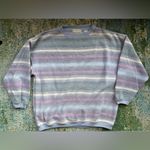 Paris Sports Club Vintage 90s  soft striped oversized sweatshirt, size XL Photo 0
