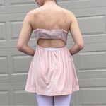 Urban Outfitters  Pink Velvet Draped Fit and Flare Mini Dress Large Photo 2