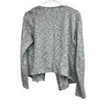 Matilda Jane  Knit Moto Blazer Jacket Size Large Heathered Grey Full Zip Fitted Photo 7