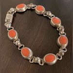 Vintage 925 Silver | Pink Coral Bracelet | Mexico Photo 2