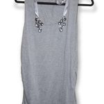 Kenar 𝅺 grey ruched lightweight embellished tank  top Size M Photo 0