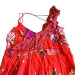 Maeve Anthropologie Grecia Ruffle Floral Chiffon Dress Asymmetrical Size 8 Women Photo 2