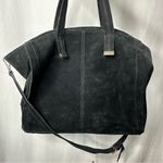 Mango MNG  Black Suede Tote Crossbody Purse Bag Large 18x12” Photo 1