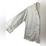 White Distressed Edge Jacket with Cowboy Boot Design Size L Photo 2