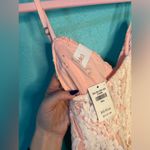 Hollister Lace Floral Mini Babydoll Dress Cream and Light Pink Photo 4