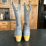Wolverine Vintage VTG  Grey Suede Western Cowboy Boots Round Toe Boot 80s 70s 6 Photo 4