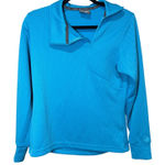 Salomon  Asymmetrical Zip Motomesh Pullover Blue Size Medium Photo 0