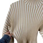 Free People Women’s Mad Chill Mock Neck Balloon Sleeve Pullover Ivory Size S Photo 3