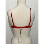Solid & Striped The Morgan Scoop Neck Bikini Top In Lipstick Red Gingham Large Photo 8