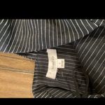 Beaufille Pinstripe One Sleeve Canopy cotton Linen Blend Stretch Mini dress 0 Gray Photo 6