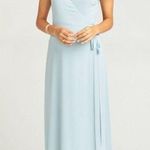 Show Me Your Mumu  Noelle Flutter Wrap Dress in Steel Blue Size Small Photo 2