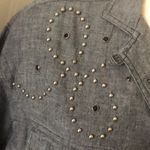 Chaus Sport cotton gray‎ chambray top with studs Gray Size M Photo 1