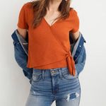 Madewell Wrap Orange  Top Photo 0