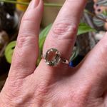 Amethyst Brazilian Green  Sterling Silver Ring Size 8 Photo 3