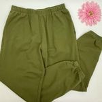 American Giant Joggers Sweatpants French Terry Cotton Olive Avocado Green Size L Photo 0