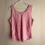 Vintage Pink Satin Sleeveless Women's Top Size Large Photo 5