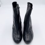 Taryn Rose Taryn by  Black Textured Patent Leather Heeled Ankle Boots US Size 8 Photo 2