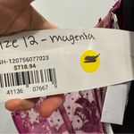 Sherri Hill  56077 Halter Leaf Lace Gown Magenta Size 12 Photo 7