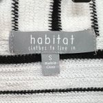 Habitat  Clothes to Live In Weekend Terry Top S White Stripe 1/4 Zip Sweatshirt Photo 12